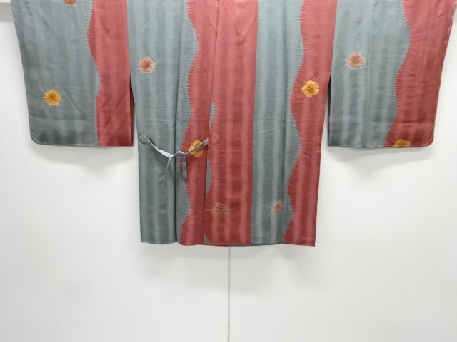 絞り花模様道中着